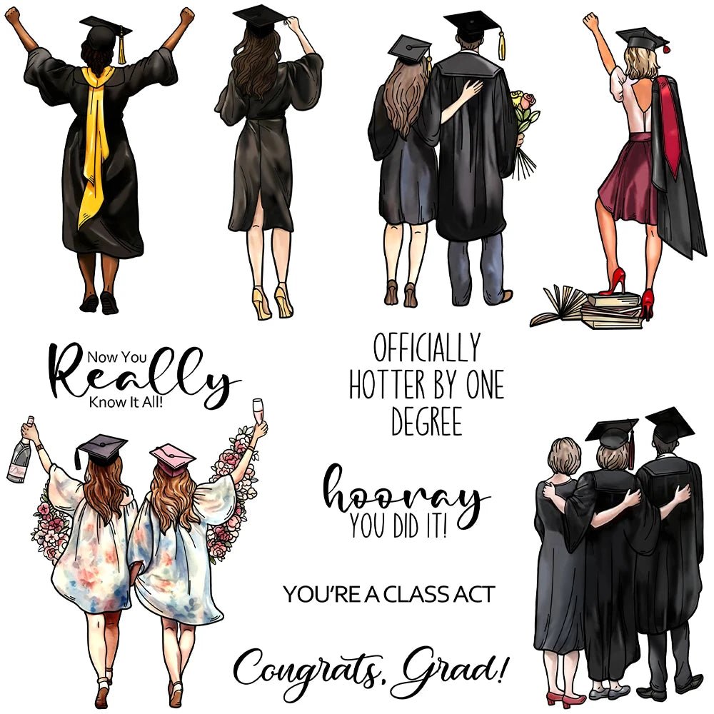 Lovely Graduation Day Transparent Stamps/Dies/Stamp and Die Set (please order items separately as required)