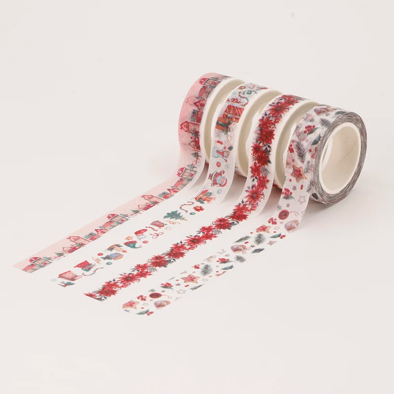 Divine Christmas Decorative Washi Tape, Various Designs, Width 15 mm, Length 10m, 1 Piece