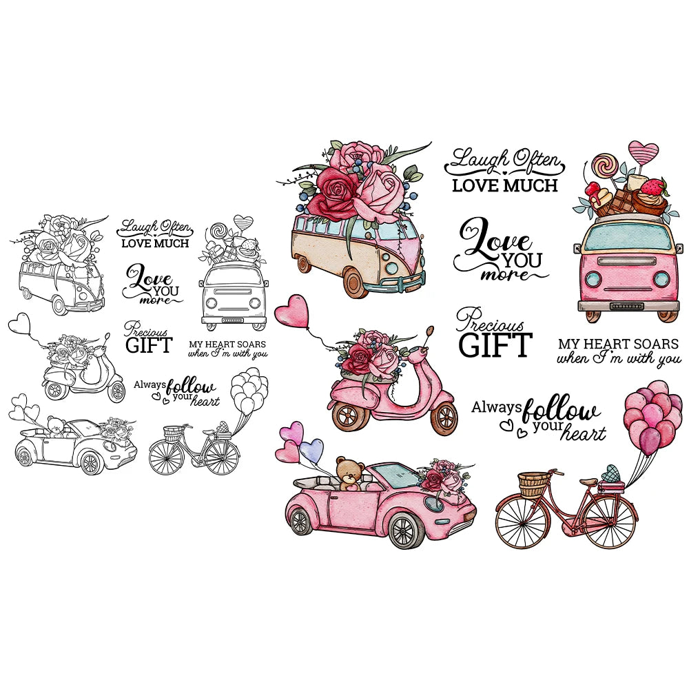 Delightful Follow Your Heart Transparent Stamps