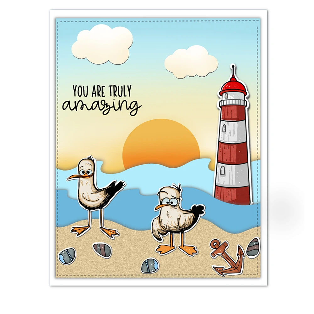 Funny Ducks on Holiday, Transparent Stamps/Dies (please order items separately)