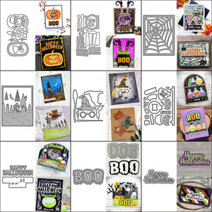 Versatile Variety of Halloween Metal Cutting Dies, Size on Photos (please select design as required)