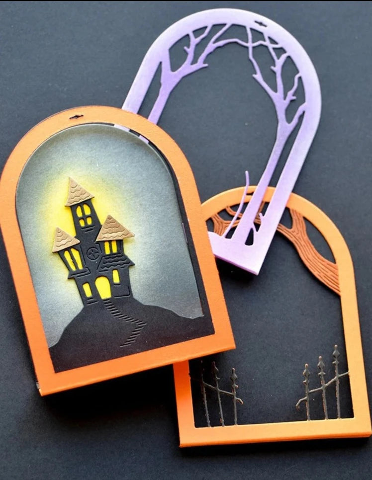 Halloween Archway Scenes Metal Cutting Dies, Various Designs to Choose From, Sizes on Photos