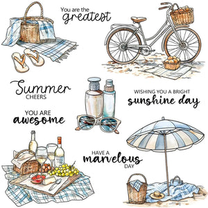 Gorgeous Summer Picnic Time Transparent Stamps/Dies/Stamp and Die Set (please order items separately as required)