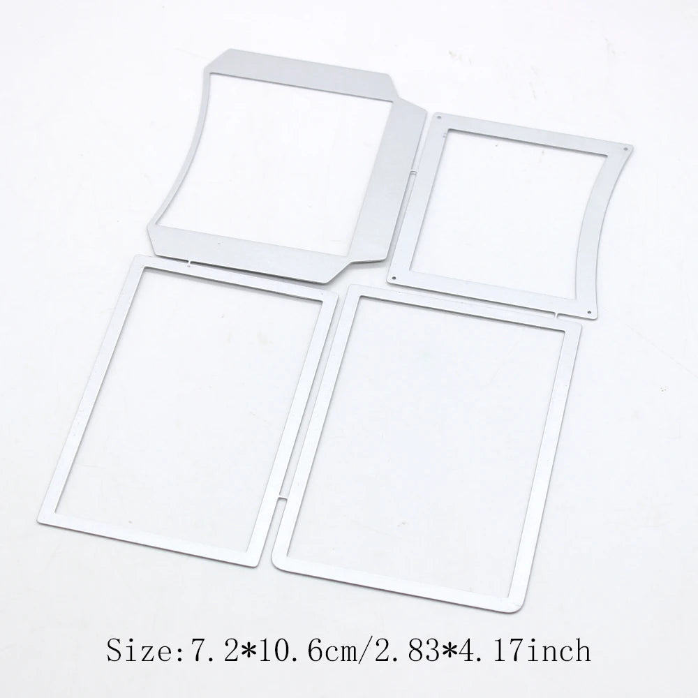 Versatile Card Pocket Metal Cutting Dies, Size on Photo