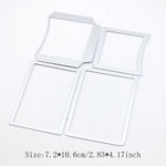 Versatile Card Pocket Metal Cutting Dies, Size on Photo