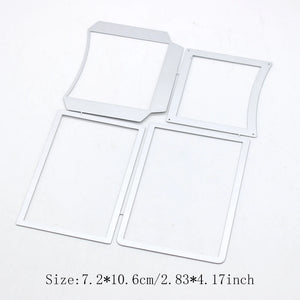 Versatile Card Pocket Metal Cutting Dies, Size on Photo