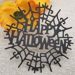 Scary Happy Halloween Sign Metal Cutting Die, 9.1 cm x 9.1 cm/3.58 in x 3.58 in