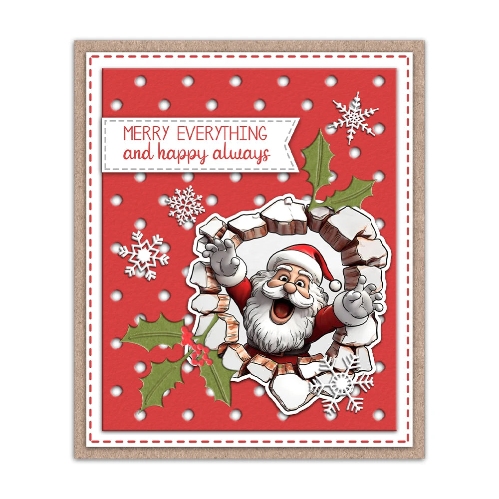 Cute You Make The Holidays Sweet Santa Transparent Stamps, Dies, Stamp and Die Set (please order items separately)