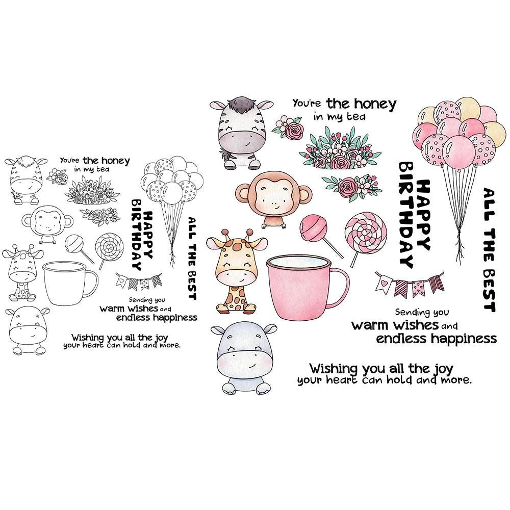 Cute You're The Honey In My Tea Transparent Stamps