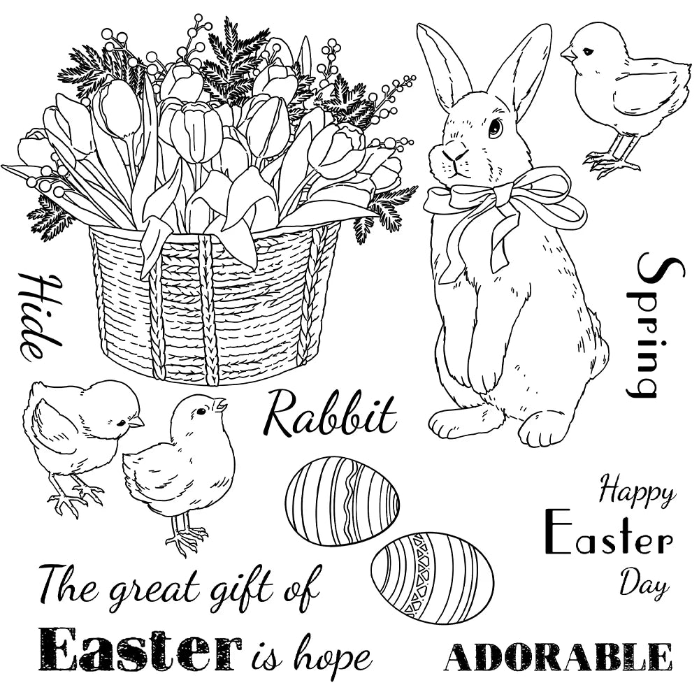 Beautiful Great Gift Of Easter Transparent Stamp