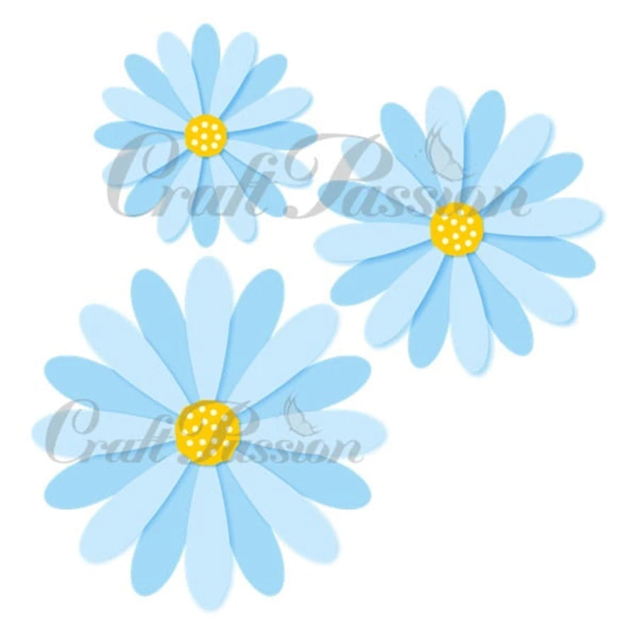 Delightful Daisies Metal Cutting Dies, Size on Photo