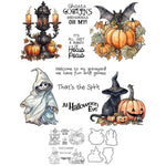 Sinister Halloween Scene Transparent Stamps, Stamp and Die Set (please order items separately)