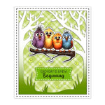 Amusing Birdies Sending 'Bird Day" Love Transparent Stamps, Dies, Stamp and Die Set (please order items separately)