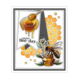 Sweet Honey and Bees Transparent Stamps, Stamp and Die Set (please order items separately)