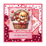 Cute Bears Sharing Valentine Love Transparent Stamps, Dies, Stamp and Die Set (please order items separately)