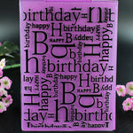 Happy Birthday Textured Embossing Folder, 15 cm x 11 cm/5.90 in x 4.33 in