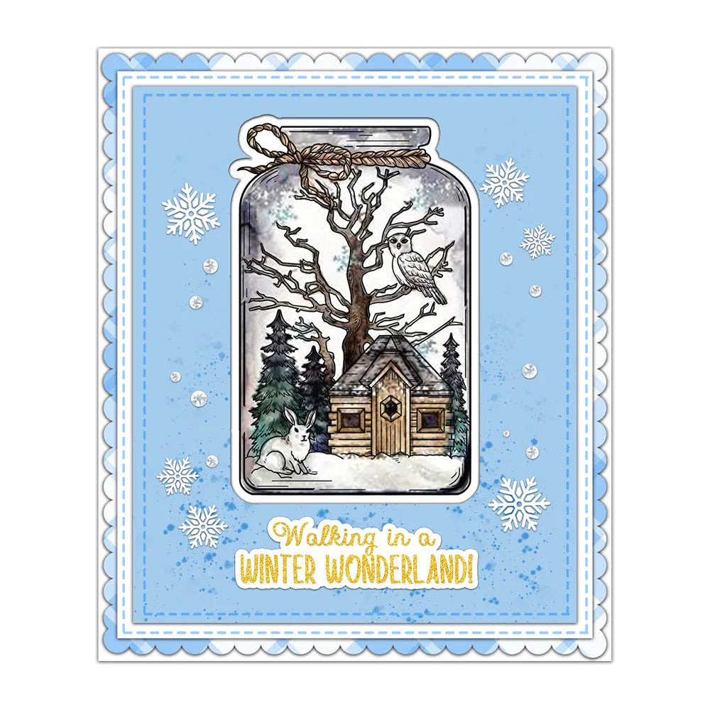 Dreaming of a White Christmas Transparent Stamps, Stamp and Die Set (please order items separately)