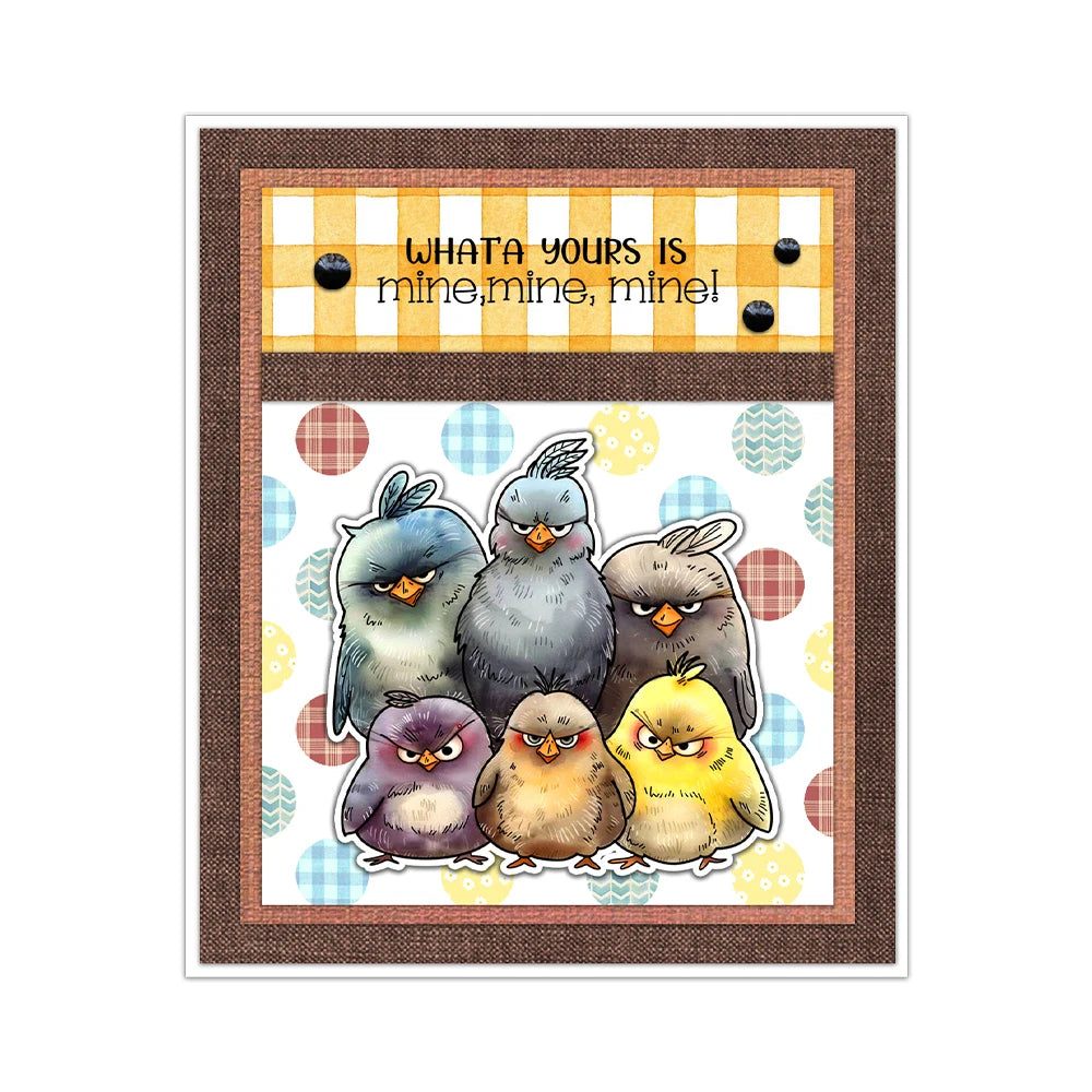 Hilarious I'm Wild About You Birdies Transparent Stamps, Stamp and Die Set (please order items separately)