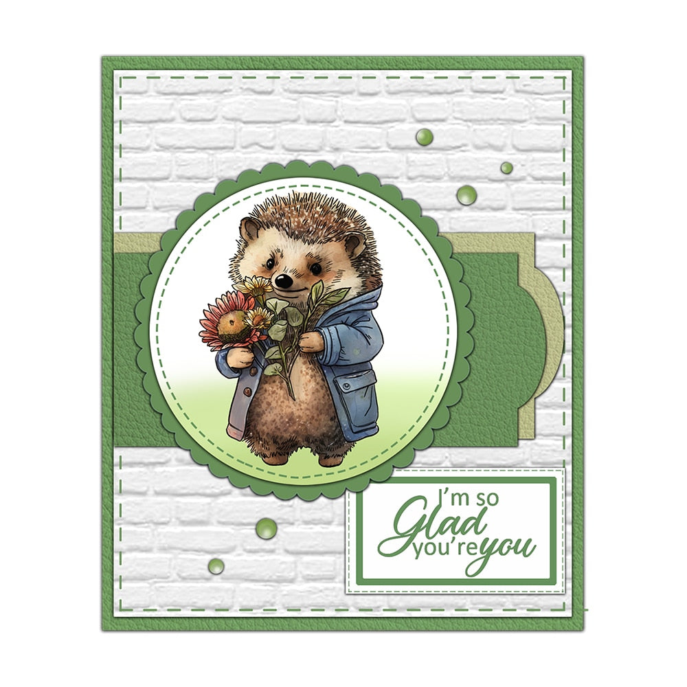 Sweet Animals Sending Beautiful Sentiments Transparent Stamps, Stamp and Die Set (please order items separately)