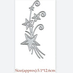 Gorgeous Stars for Christmas Metal Cutting Die, 5.1 cm x 12.6 cm/2.0 in x 4.96 in