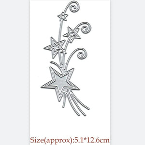 Glorious Dazzling Star Metal Cutting Die, 5.1 cm x 12.6 cm/2.00 in x 4.96 in