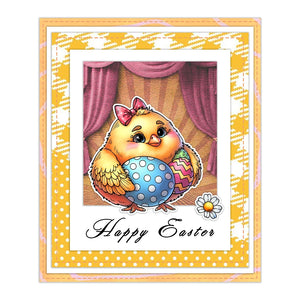 Adorable Little Chickies Sending Easter Wishes Transparent Stamps, Dies, Stamp and Die Set (please order items separately)