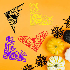 Versatile and Beautiful Halloween Cobweb Border/Edge Metal Cutting Dies, Size on Photo