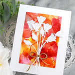 Delightful Tulips with Bow Metal Cutting Dies, 8.8 cm x 6.5 cm/3.46 in x 2.55 in