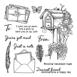 Cute You Have Mail Transparent Stamp and Die Set