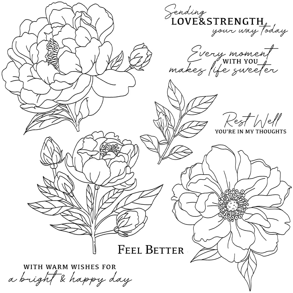 Exquisite Spring Bloom Transparent Stamps