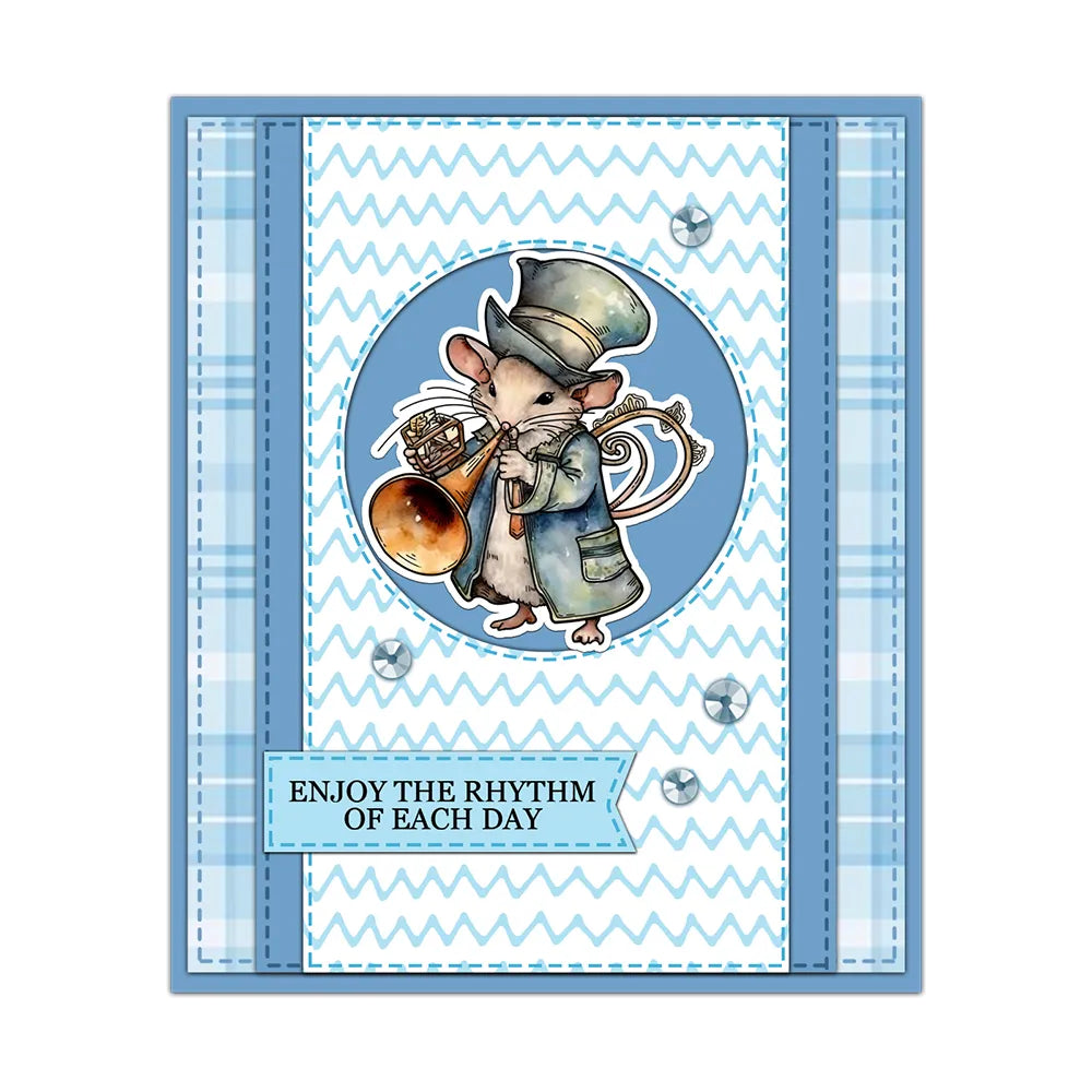 Enchanting Musical Mice Transparent Stamps, Stamp and Die Set (please order items separately)