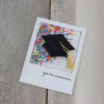 Lovely Graduation Cap Metal Cutting Die, Size on Photo