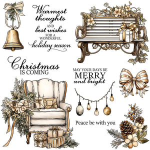 Beautiful Warmest Wishes For A Happy Christmas Transparent Stamps