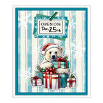 Adorable Christmas Polar Bear Transparent Stamps, Dies, Stamp and Die Set (please order items separately)