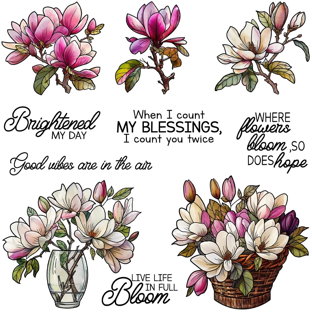 Stunning Magnolia Transparent Stamps