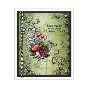 Beautiful Nature Mushrooms Transparent Stamps, Stamp and Die Set (please order items separately)