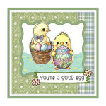 Gorgeous Happy Easter Egg Hunt From Beautiful Chickies Transparent Stamps, Dies, Stamp and Die Set (please order items separately)