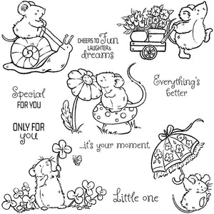 Beautiful Mousey Sending Lovely Messages Transparent Stamps, Dies, Stamp and Die Set (please order items separately)