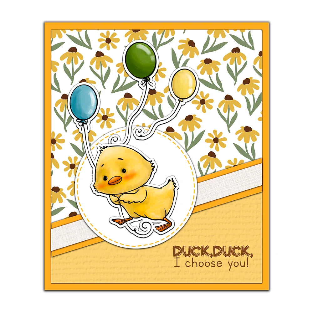 Cutest "You Quack Me Up" Transparent Stamps/Dies (please order items separately)