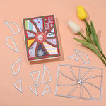 Lovely Rectangle Frame with Spiral Detail Metal Cutting Die, Size on Photo