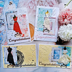 Gorgeous Ladies Dresses Metal Cutting Dies, 10 cm x 10 cm/3.93 in x 3.93 in