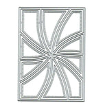 Lovely Rectangle Frame with Spiral Detail Metal Cutting Die, Size on Photo