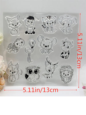 Sweet Little Animals Transparent Stamps, Stamp and Die Set (please order items separately)