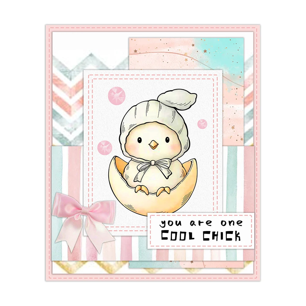 Cute Chickies Sending Easter Love Transparent Stamps, Dies, Stamp and Die Set (please order items separately)