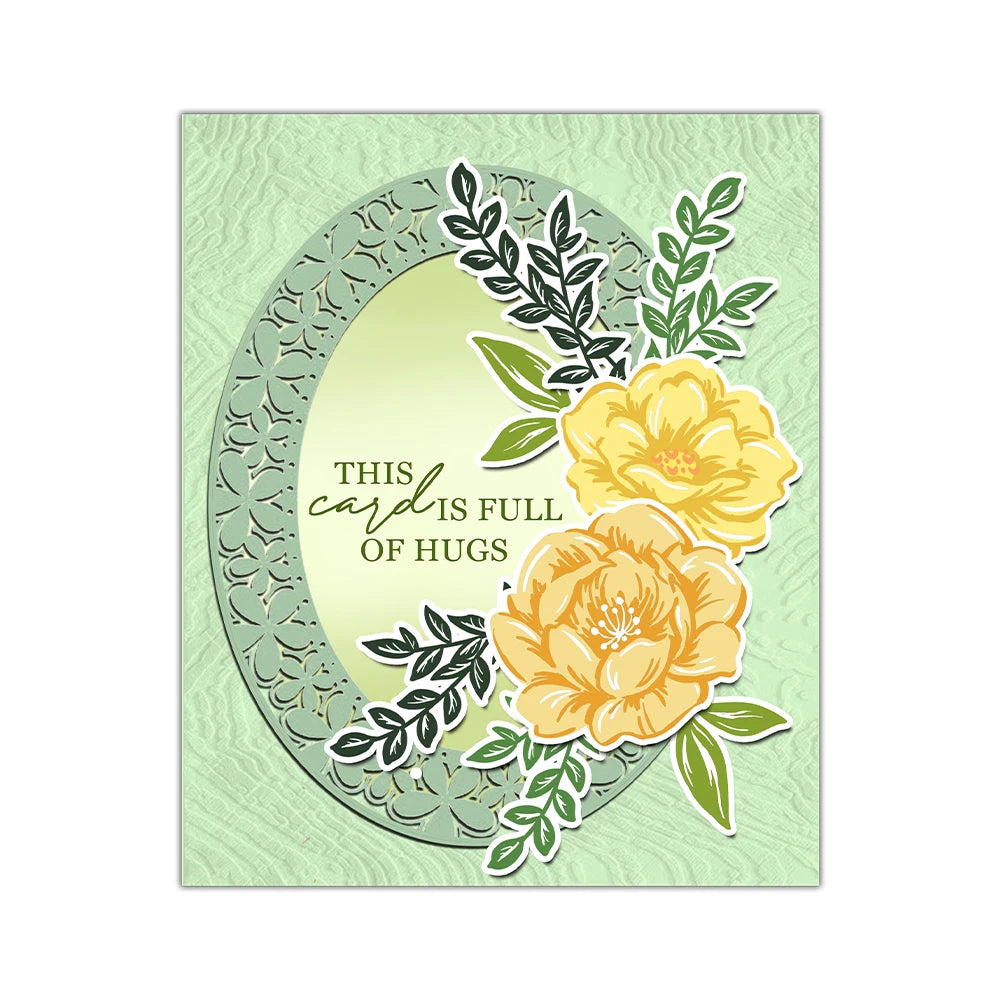 Gorgeous Blossoming Flowers Transparent Stamps, Dies, Stamp and Die Set (please order items separately)