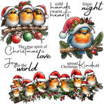 Beautiful Christmas Robins Transparent Stamps, Dies, Stamp and Die Set (please order items separately)