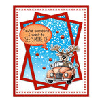 Comical Christmas Reindeer Transparent Stamps, Stamp and Die Set (please order items separately)