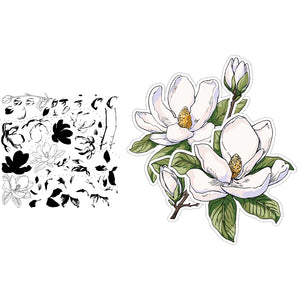 Exquisite Spring Magnolias Transparent Stamps