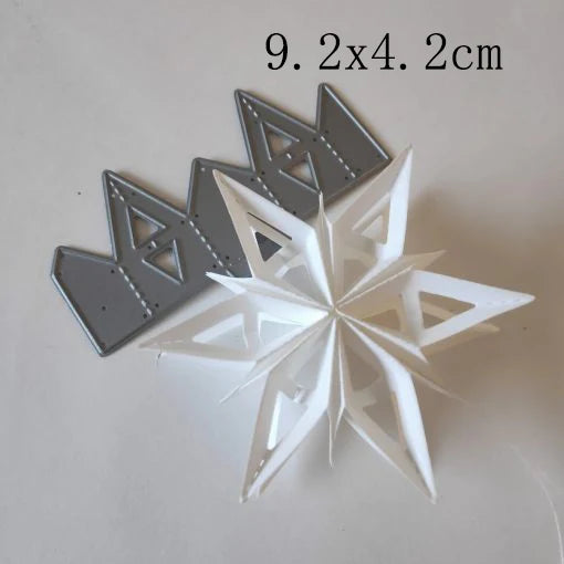 Beautiful and Versatile Christmas Star-Shaped Metal Cutting Dies, Various Designs, Size on Photos