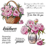 Beautiful Blossoming Spring Flowers Transparent Stamps, Stamp and Die Set (please order items separately)